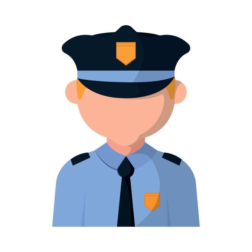 policía avatar profesión vector