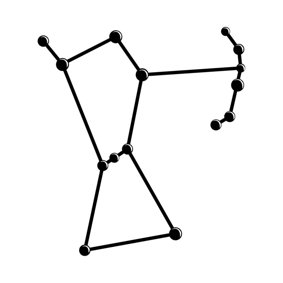 constelación de estrellas del espacio vector