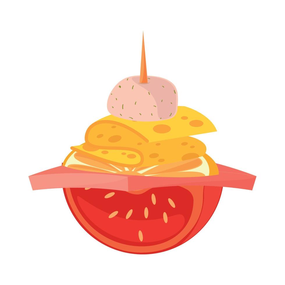 icono de comida de aperitivo fresco vector