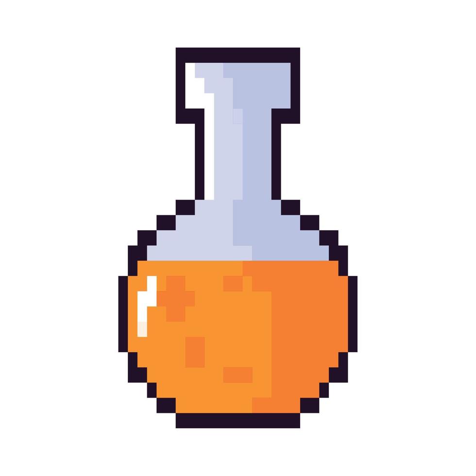 chemical bottle pixel art vector
