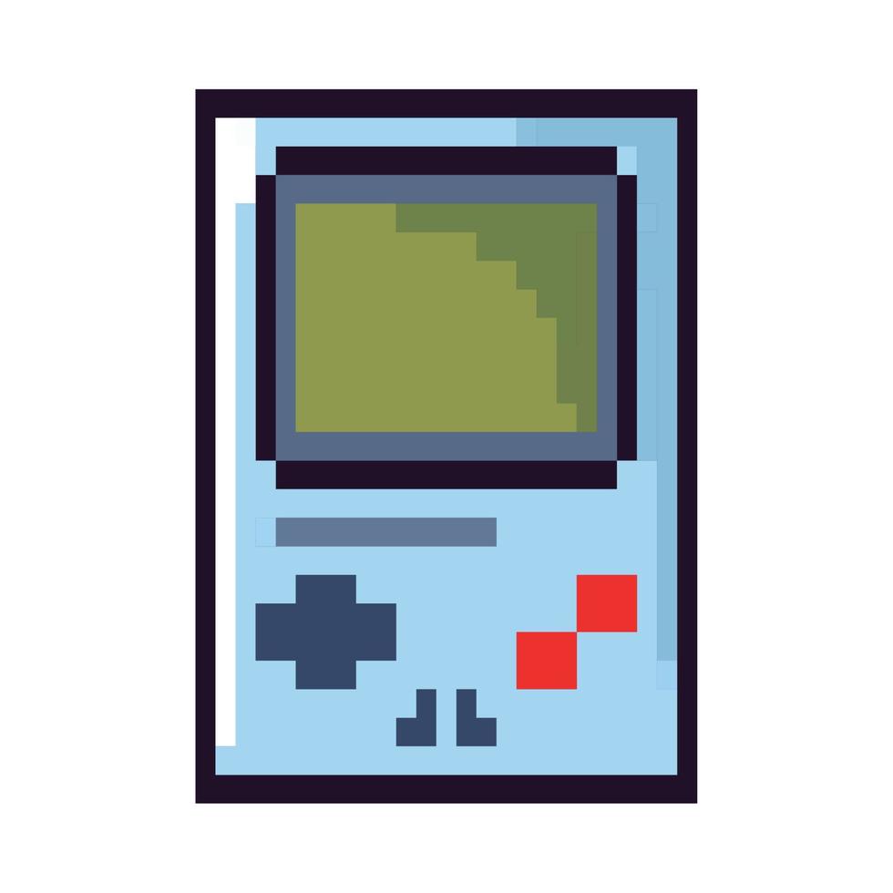 game console pixel art vector