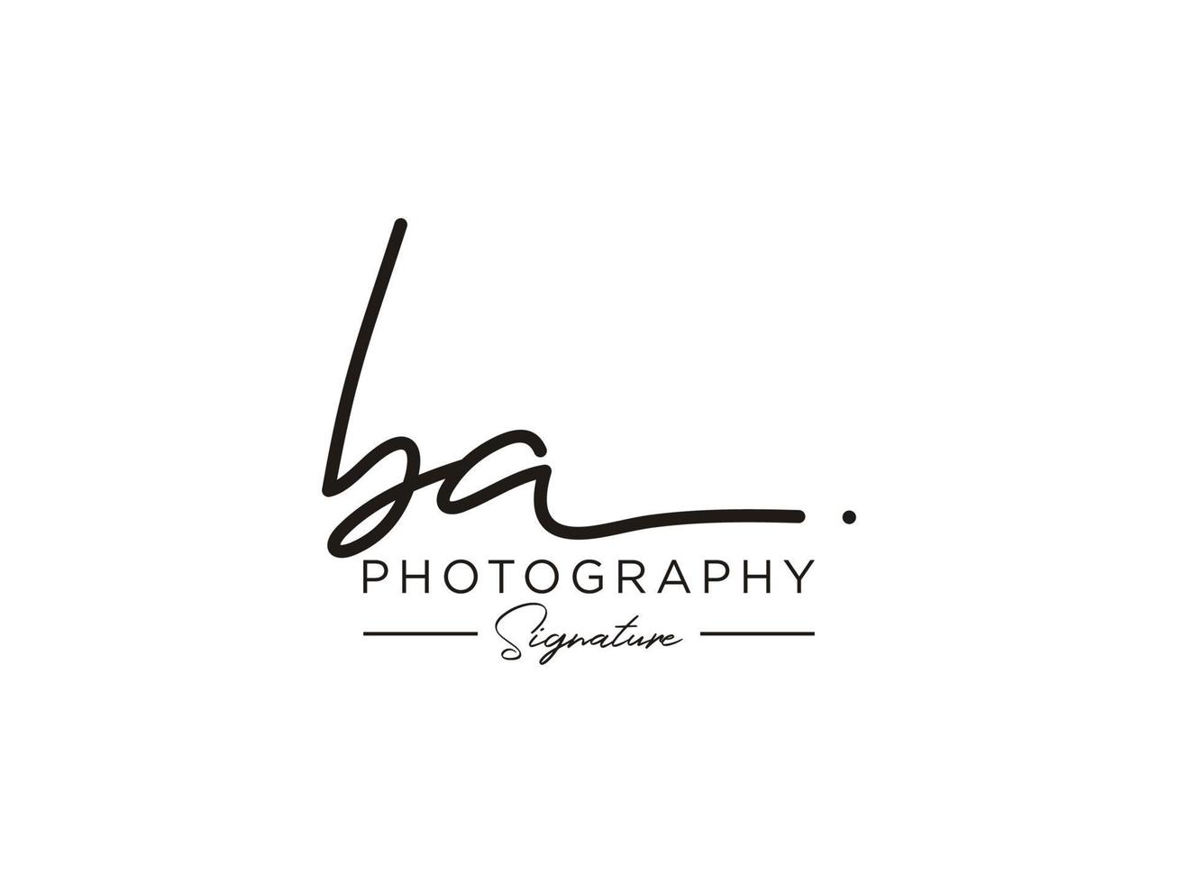 Letter BA Signature Logo Template Vector