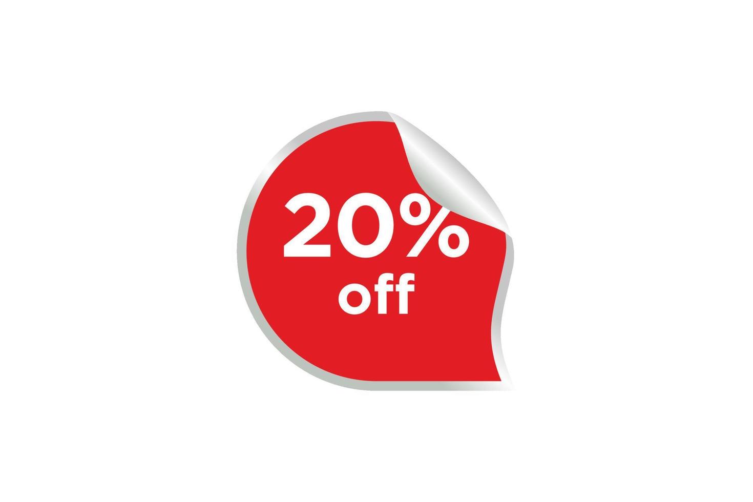 20 discount, Sales Vector badges for Labels, , Stickers, Banners, Tags, Web Stickers, New offer. Discount origami sign banner.