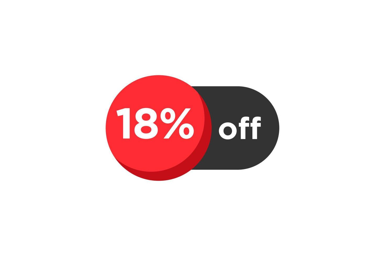 18 discount, Sales Vector badges for Labels, , Stickers, Banners, Tags, Web Stickers, New offer. Discount origami sign banner.