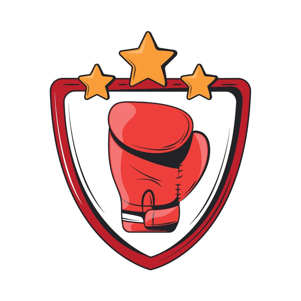 boxing sport emblem vector