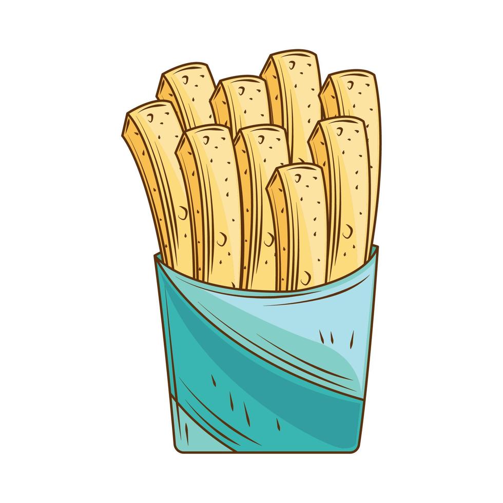 french fries icon vector