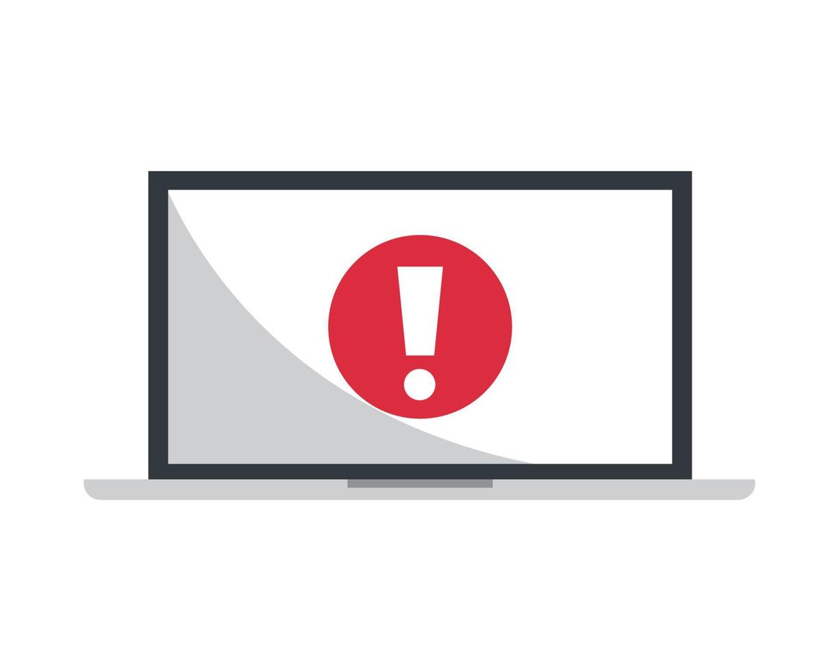 alerta de phishing para portátiles vector