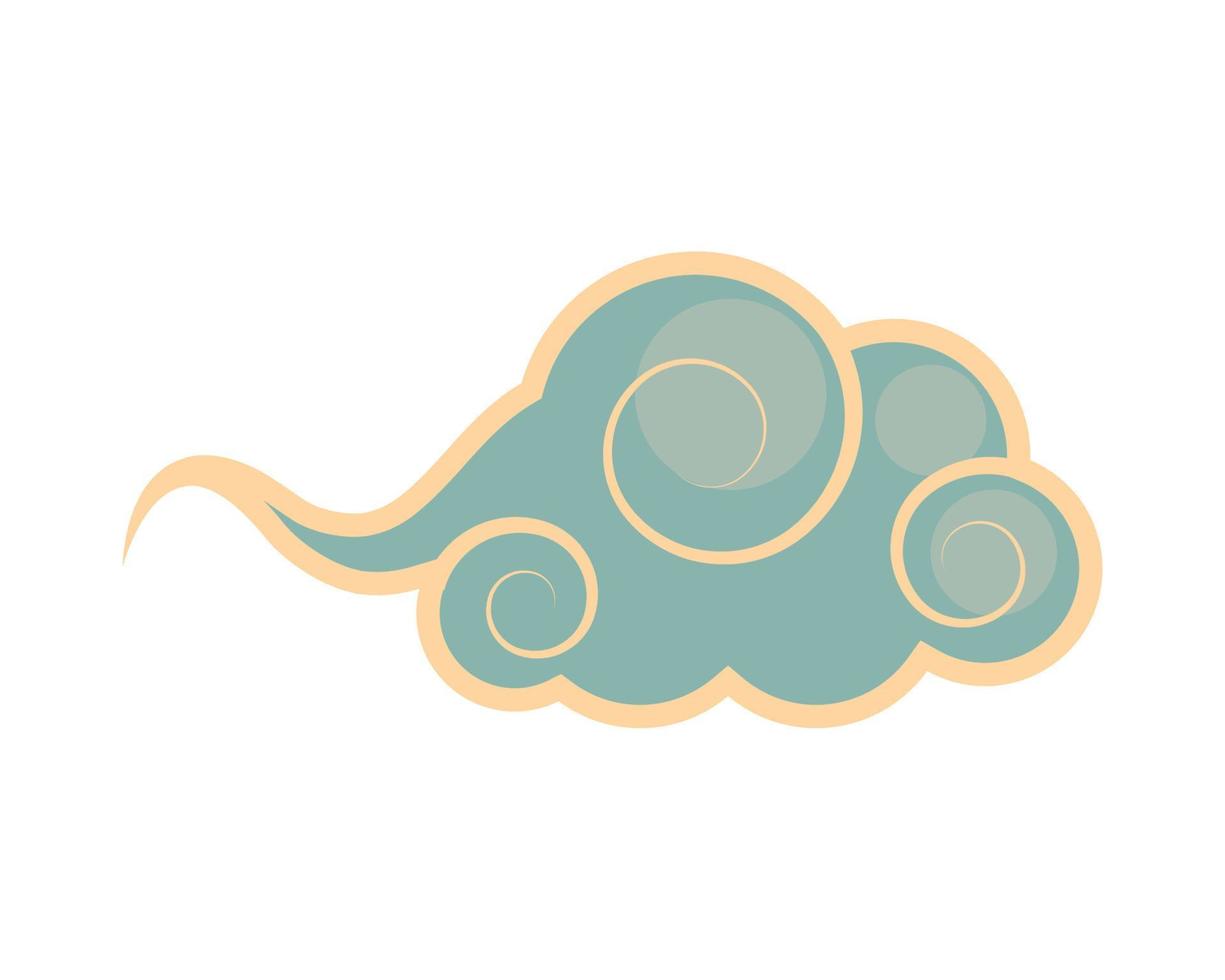 asian cloud icon vector