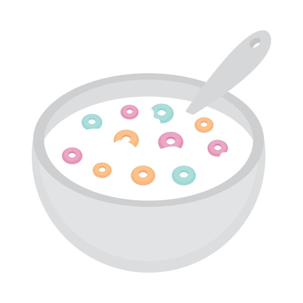 cereal con leche vector