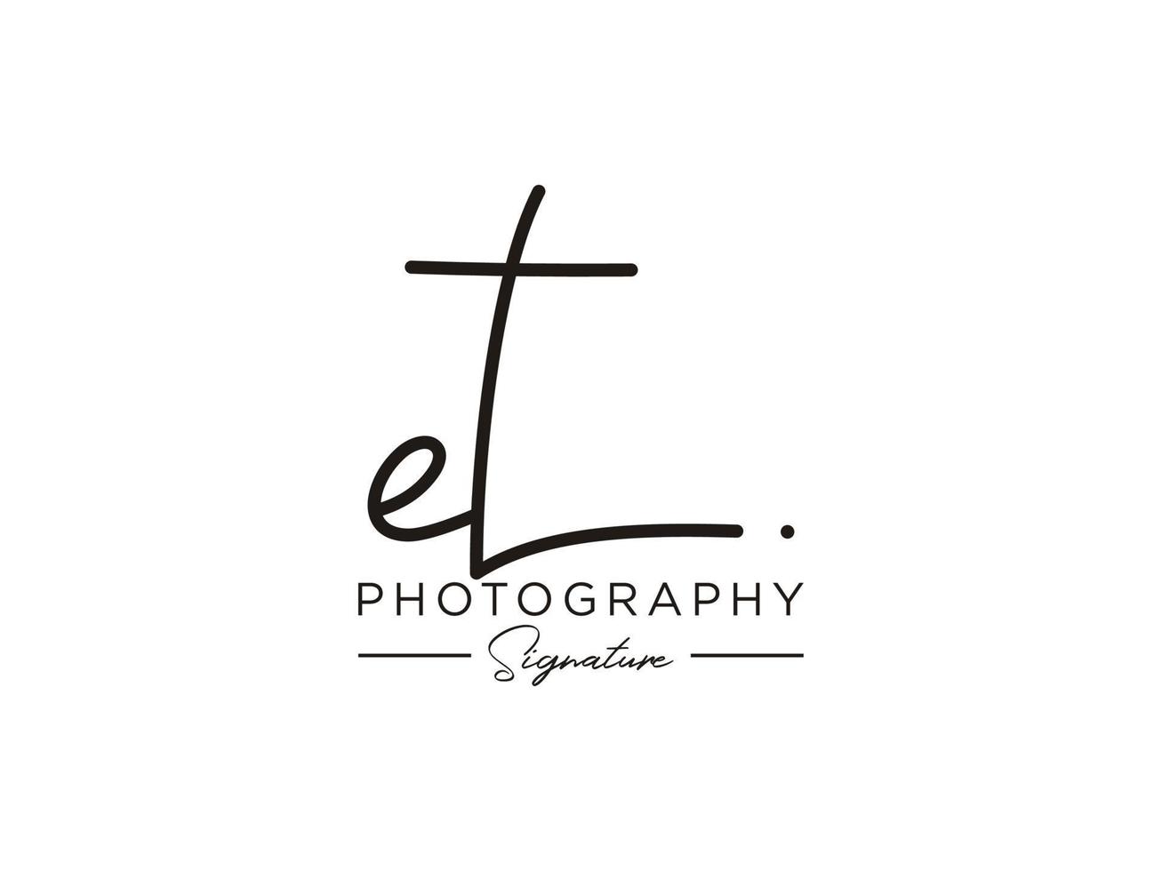 Letter ET Signature Logo Template Vector