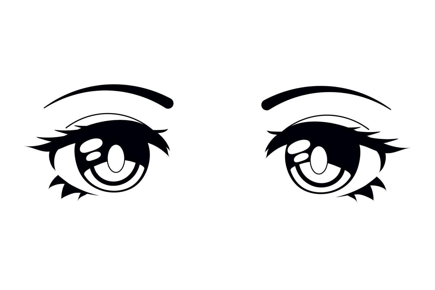 premium vector l drawing cute anime eyes. illustraion design. royalty free.  15805508 Vector Art at Vecteezy