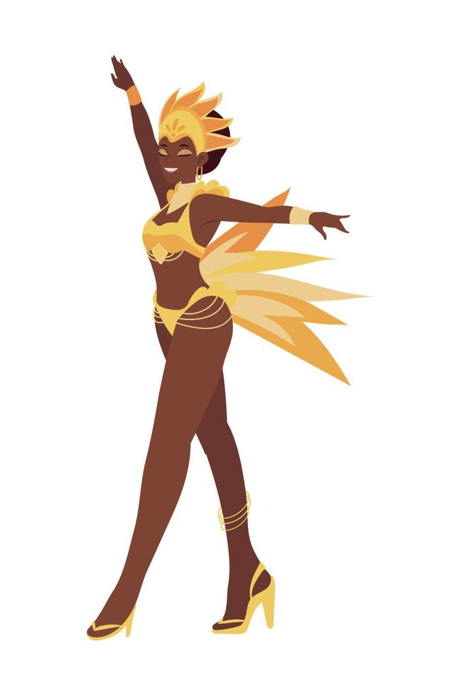 brasilian girl in costume vector