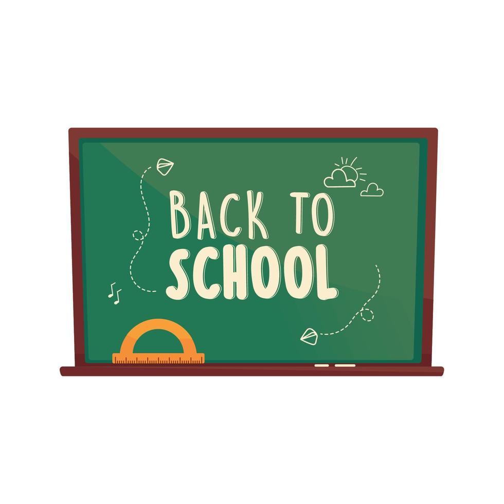 back to school chalkboard vector