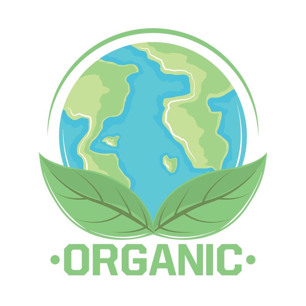 world organic label vector