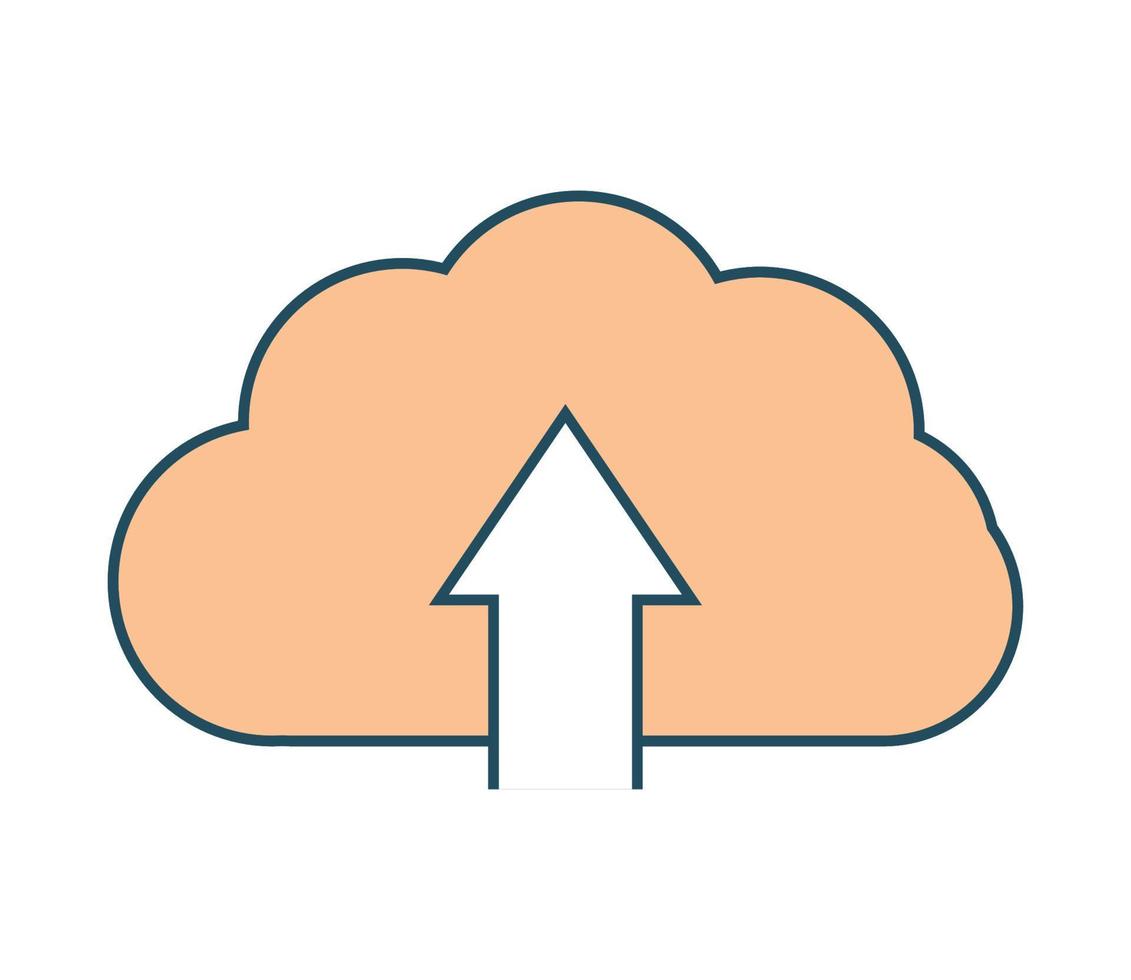 cloud storage upload vector