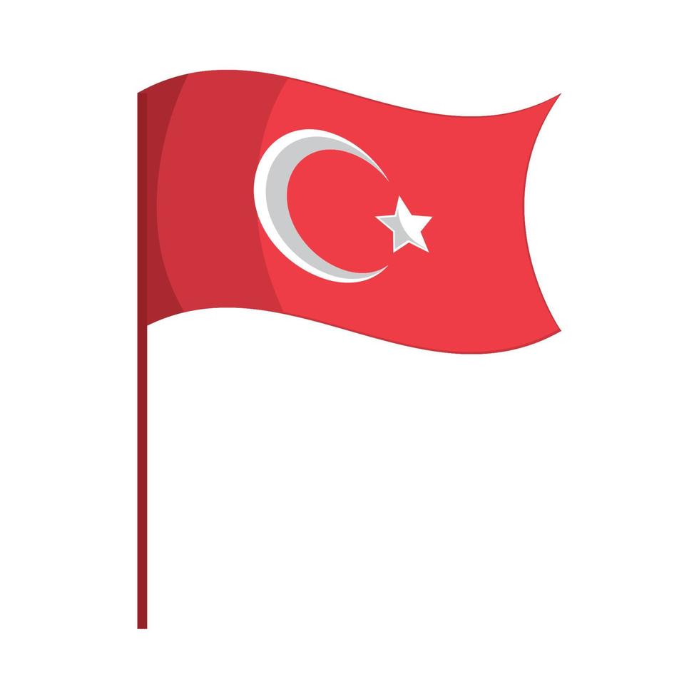 turkey flag national vector