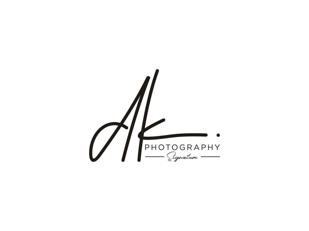 Letter DK Signature Logo Template Vector