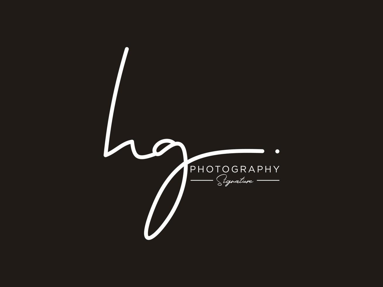 Letter HG Signature Logo Template Vector