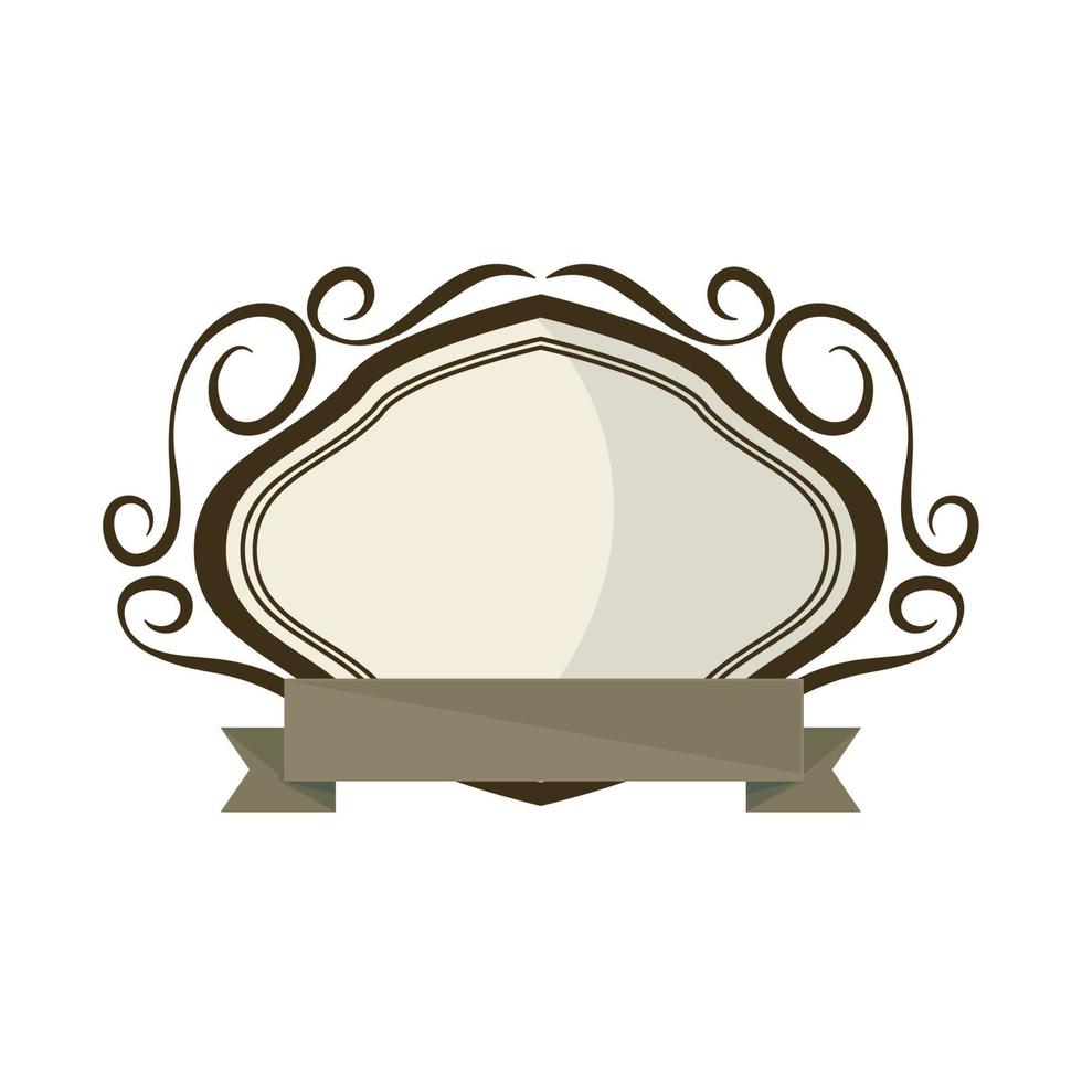 heraldry frame label vector