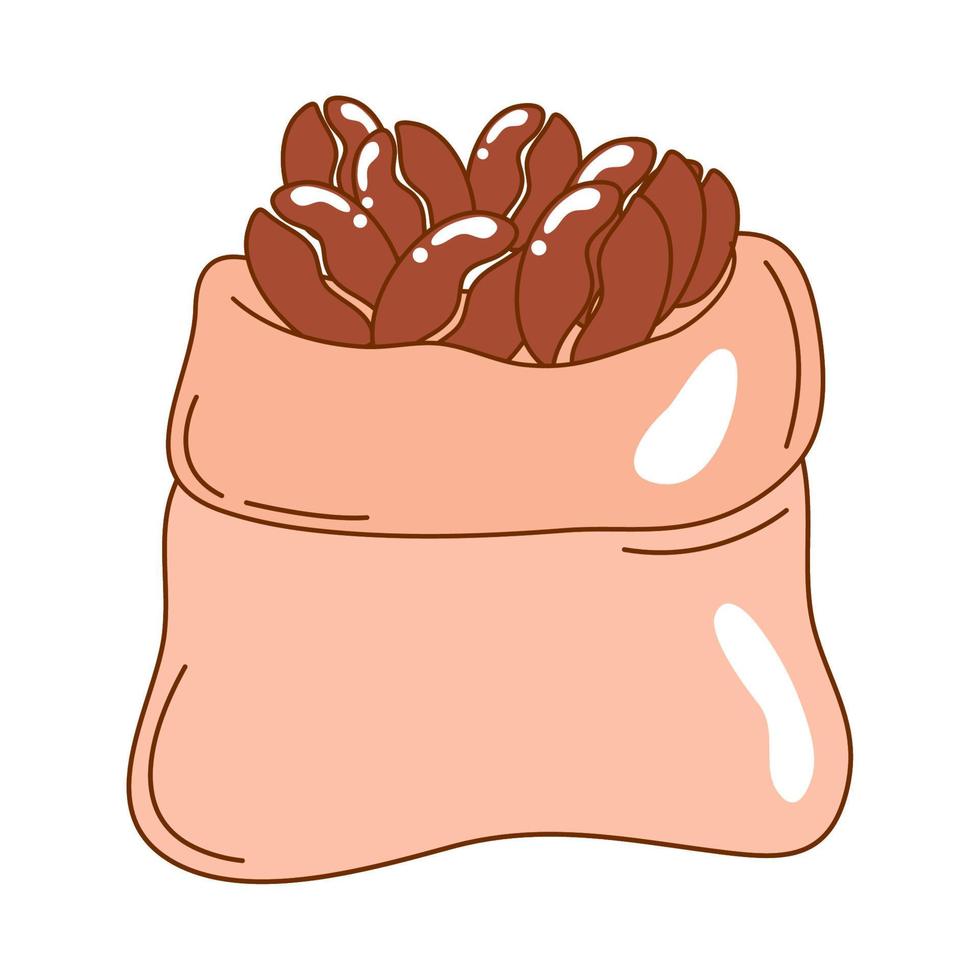 coffee grains in sack vector