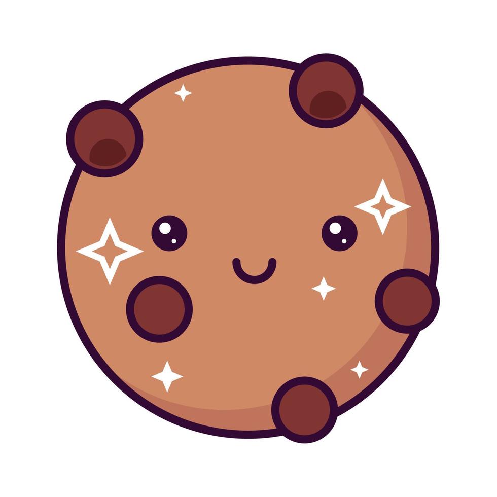 kawaii food cookie vector