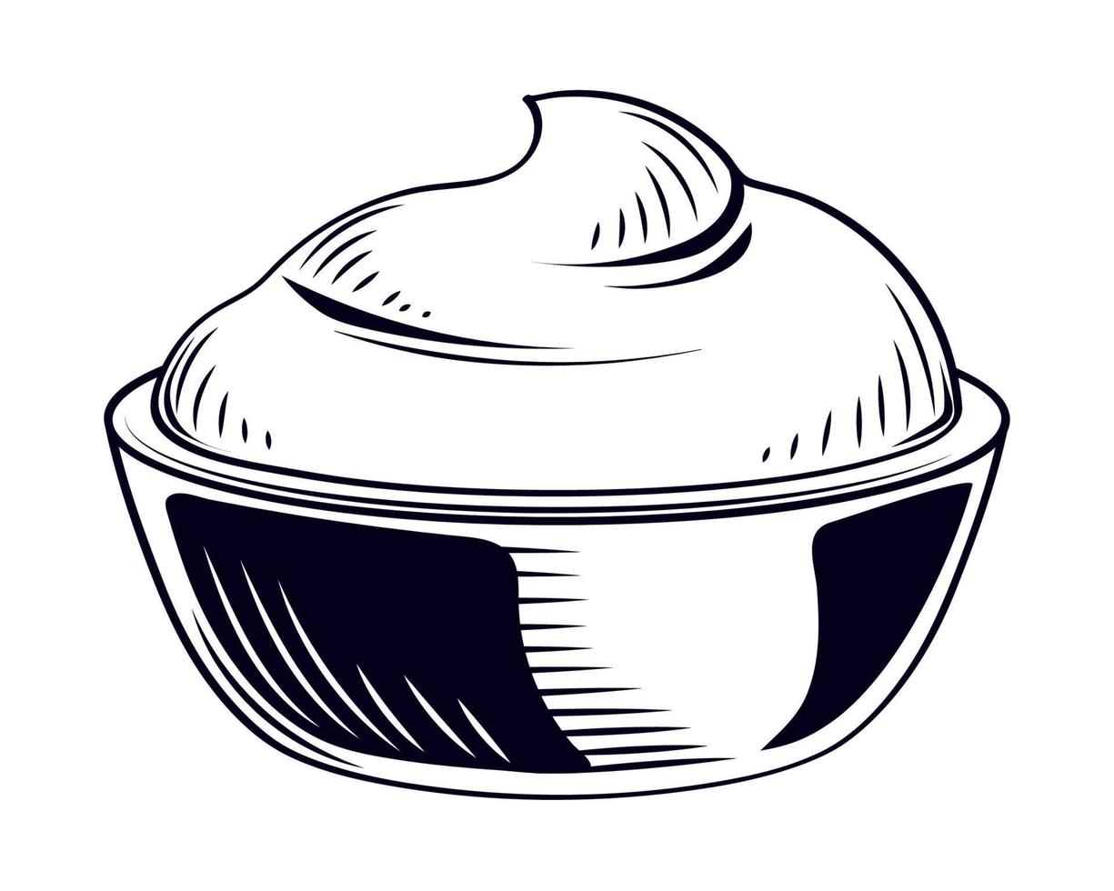 cream milk icon vector
