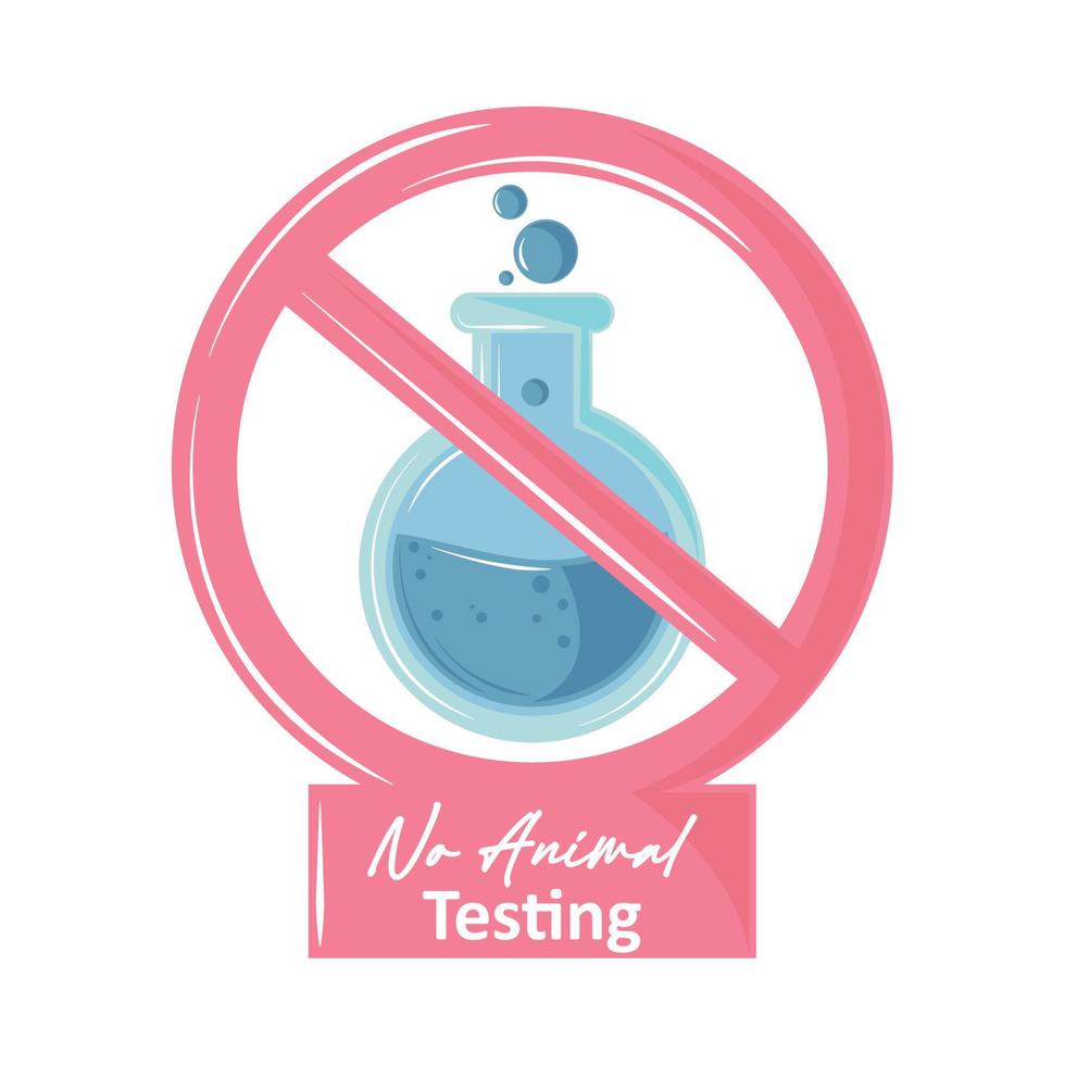 no animal testing label vector