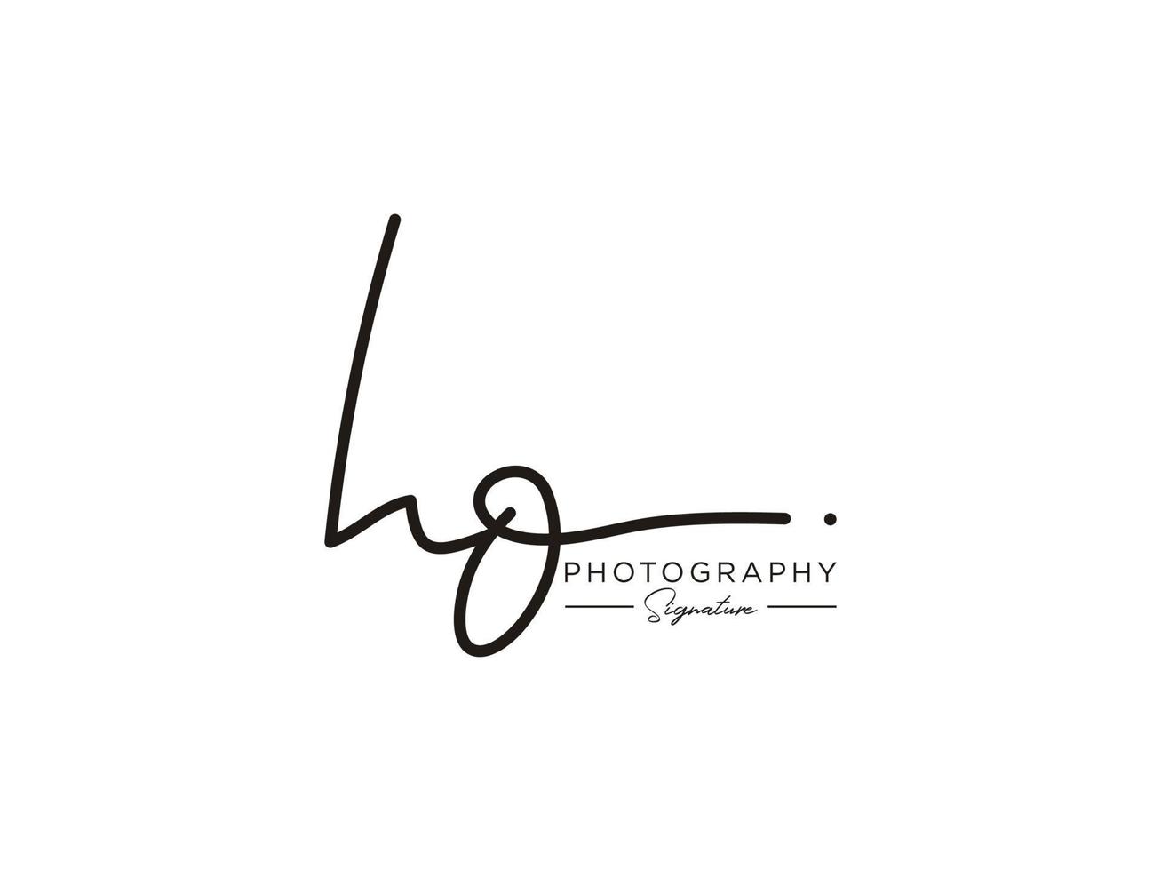 Letter HO Signature Logo Template Vector