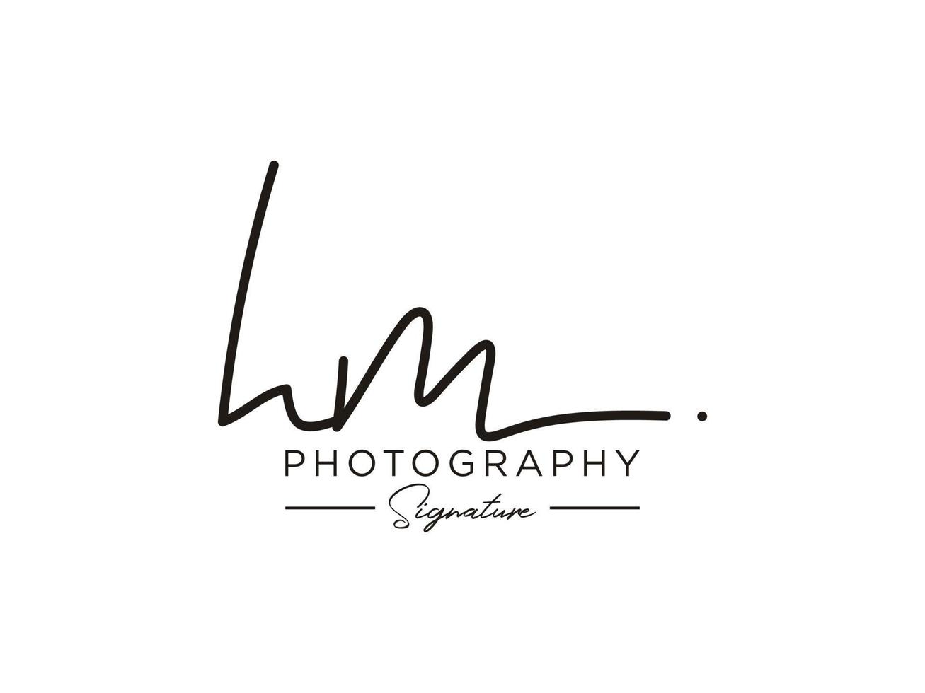 Letter HM Signature Logo Template Vector