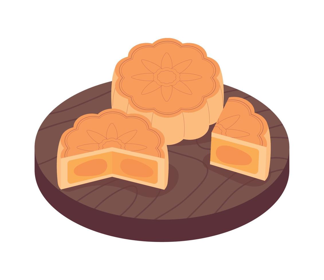 mid autumn festival mooncake vector