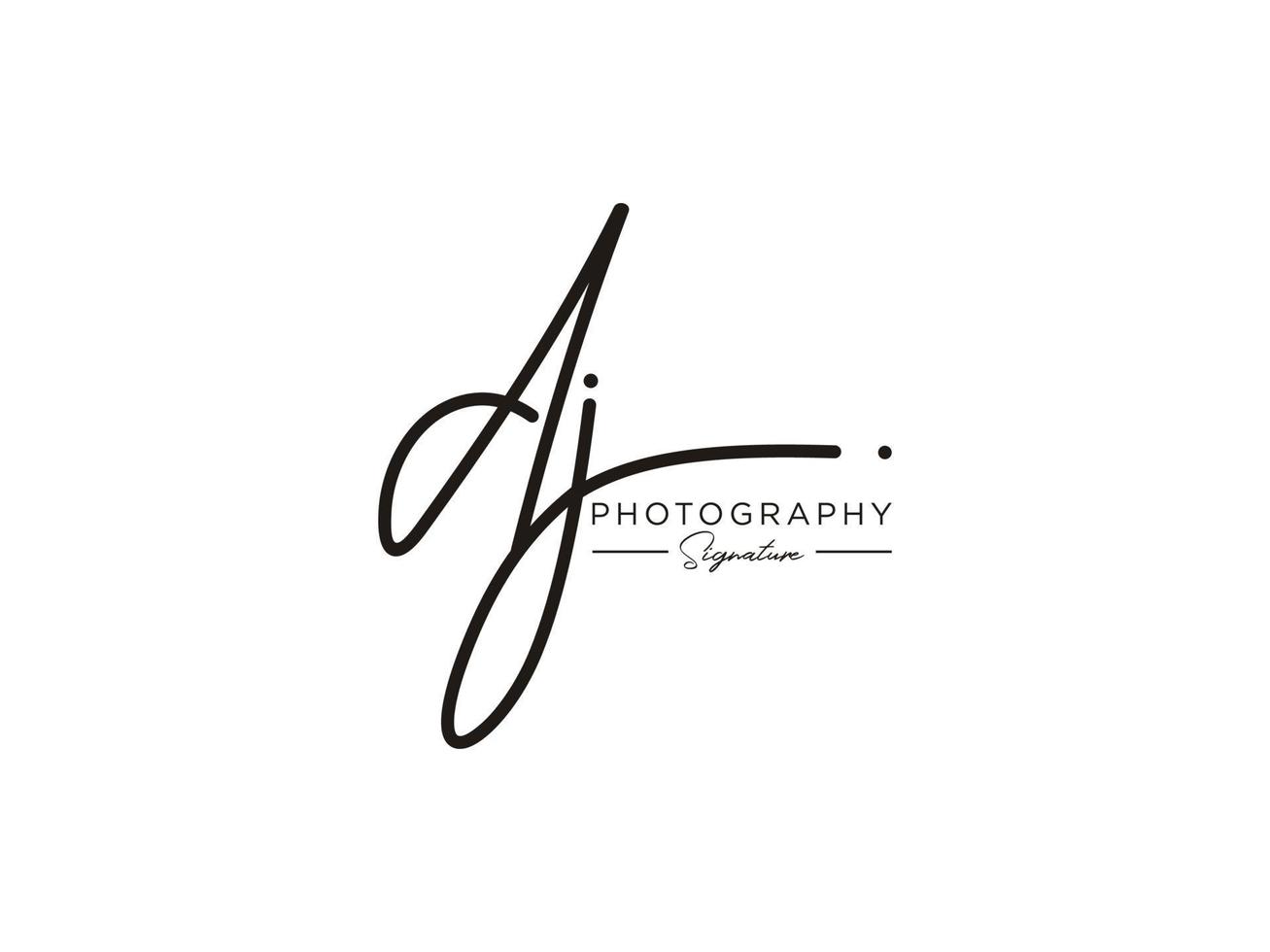 Letter DJ Signature Logo Template Vector