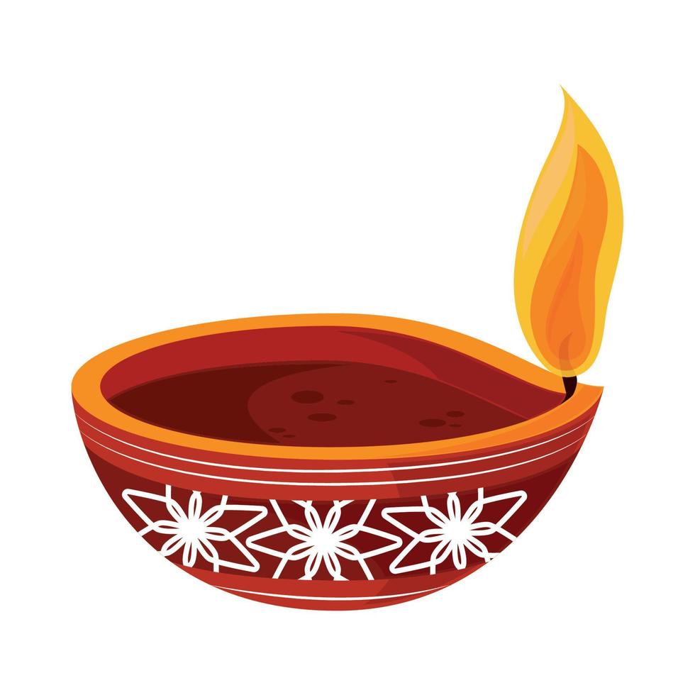 icono de la lámpara de diwali vector