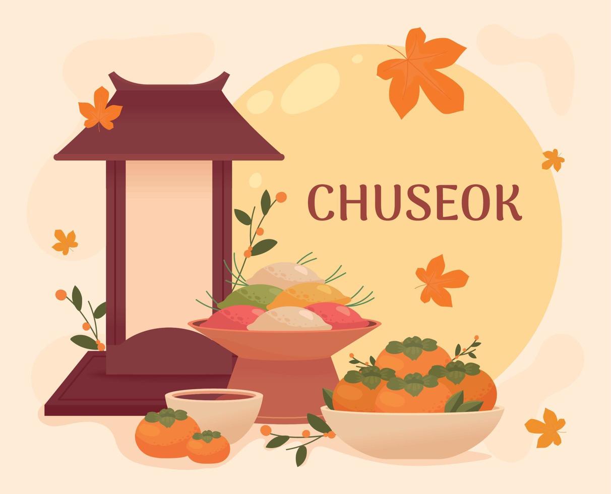 chuseok festive korean vector