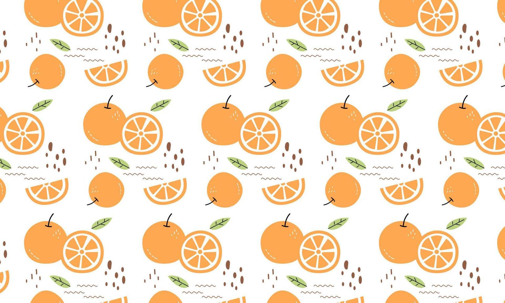 Seamless Pattern of Tropical Fruits Vector