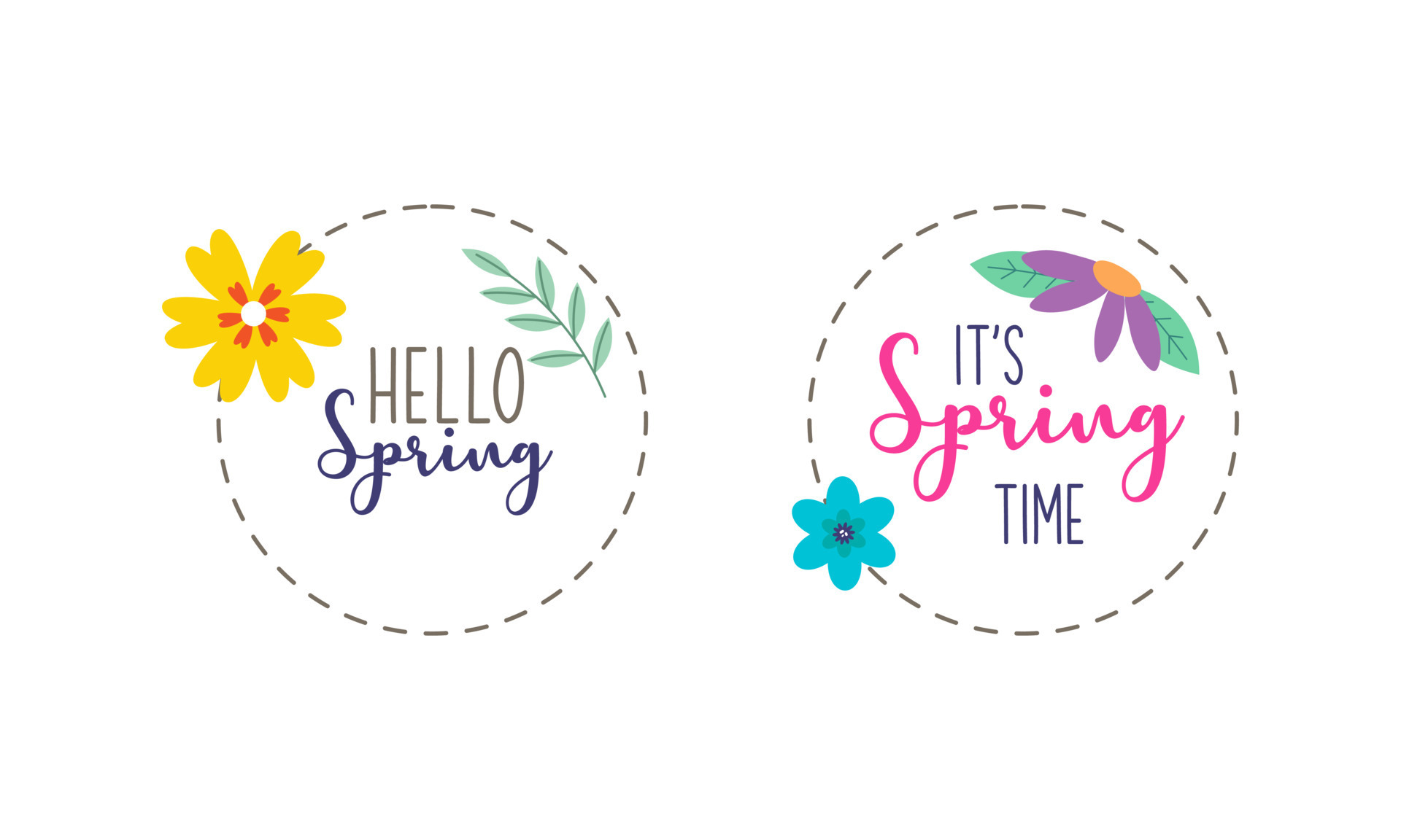 Spring Time Concept Collection 10796494 Vector Art at Vecteezy