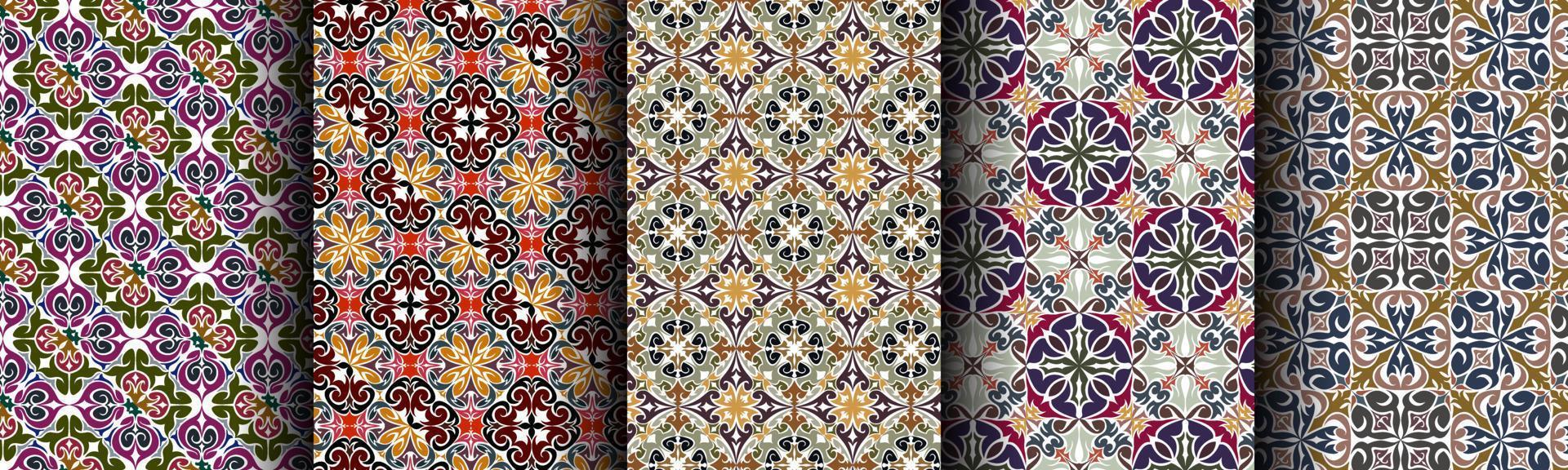 bundle abstract ethnic background dynamic pattern vector