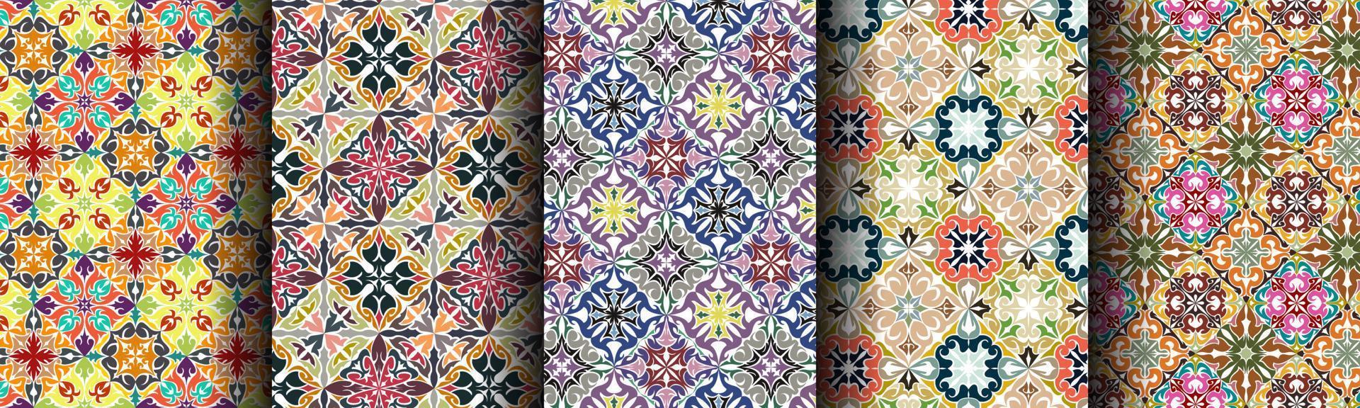 bundle abstract ethnic background dynamic pattern vector