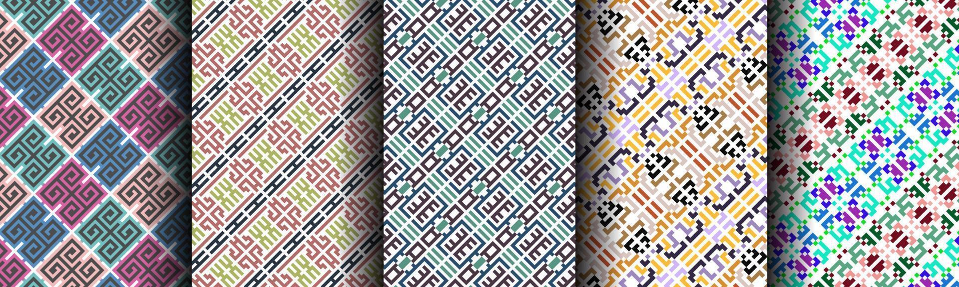 traditional modern abstract pattern ethnic bundle vector