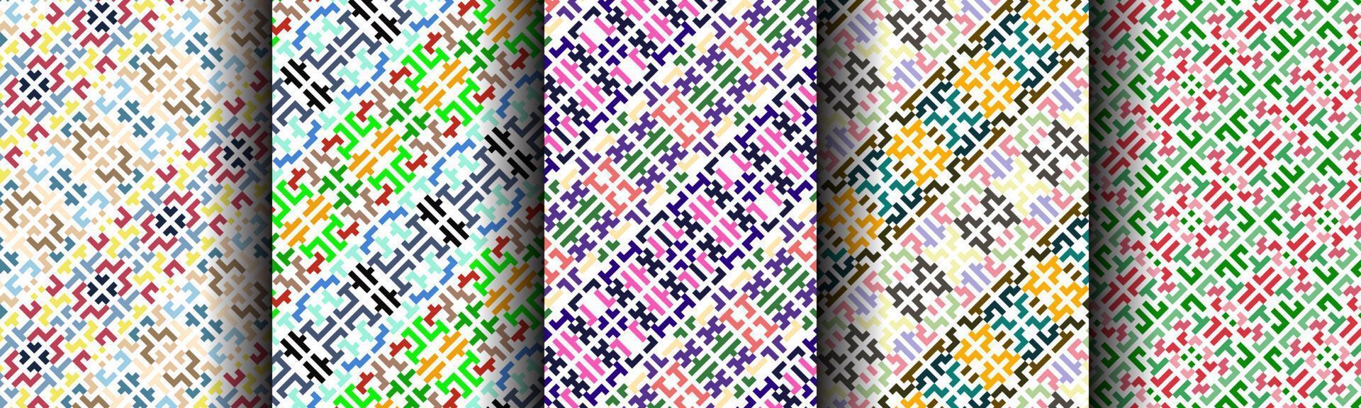 modern ethnic abstract background pattern bundle vector