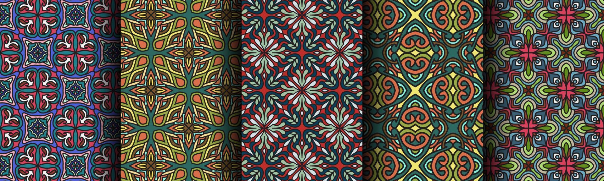 modern ethnic abstract background pattern bundle vector
