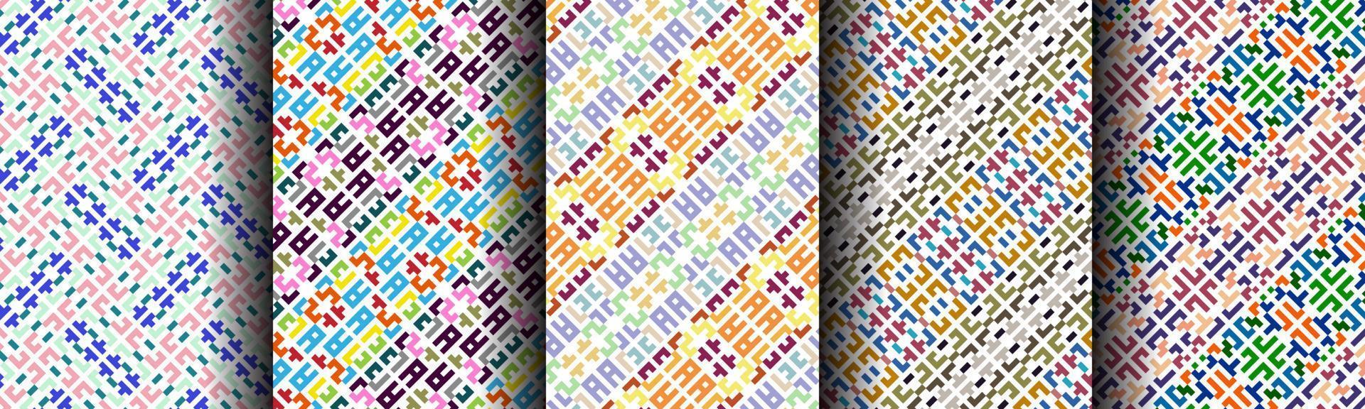 modern ethnic abstract background pattern bundle vector