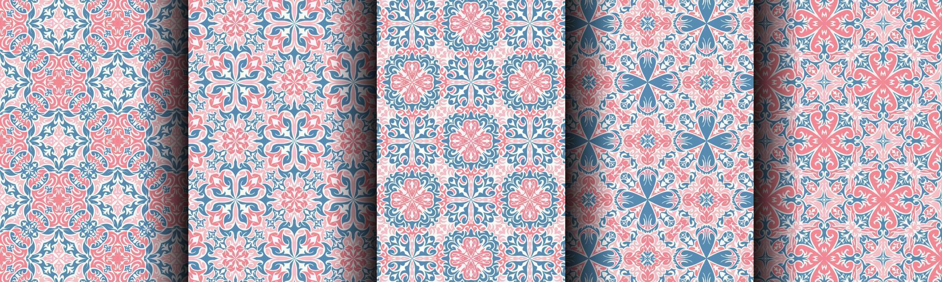 traditional ethnic pink bundle pattern background vector