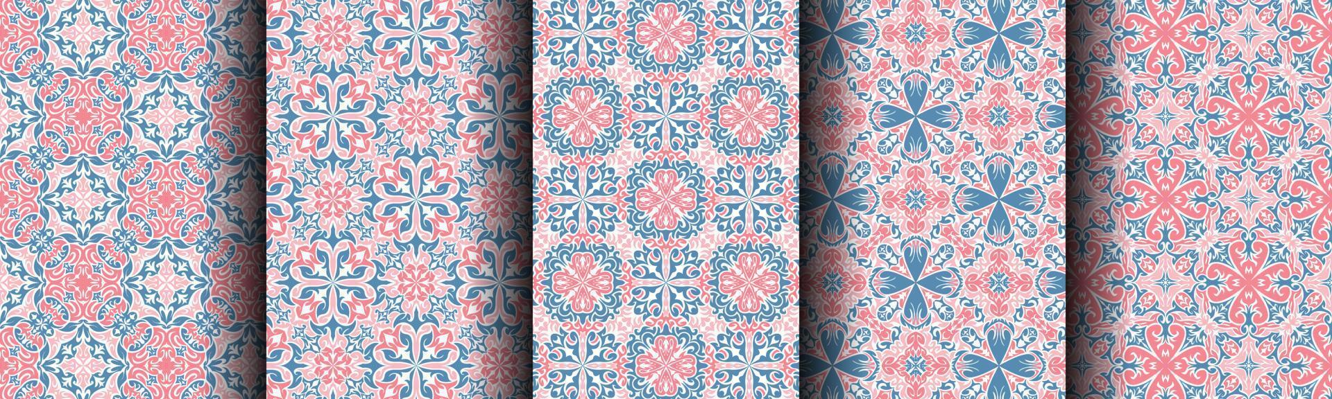 traditional ethnic pink bundle pattern background vector