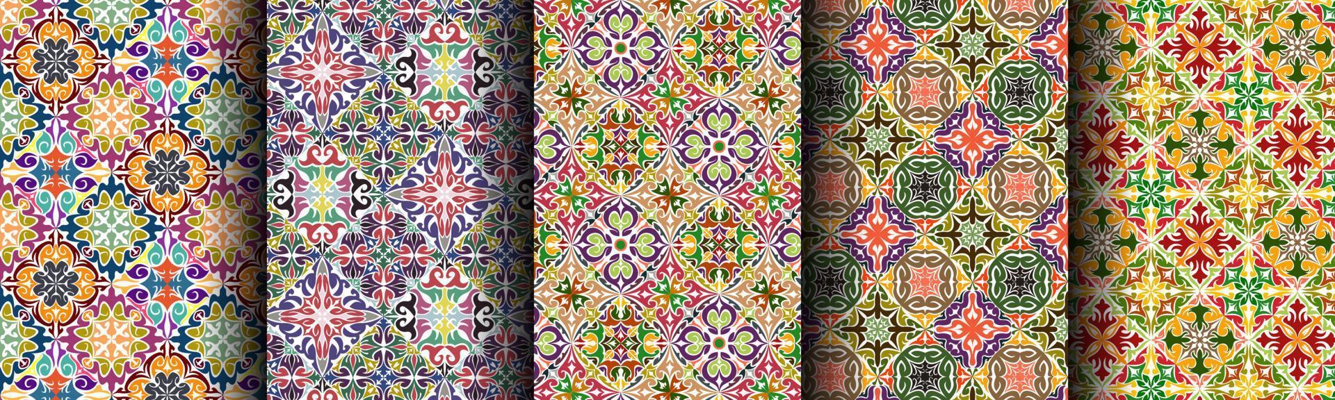 bundle abstract ethnic background dynamic pattern vector