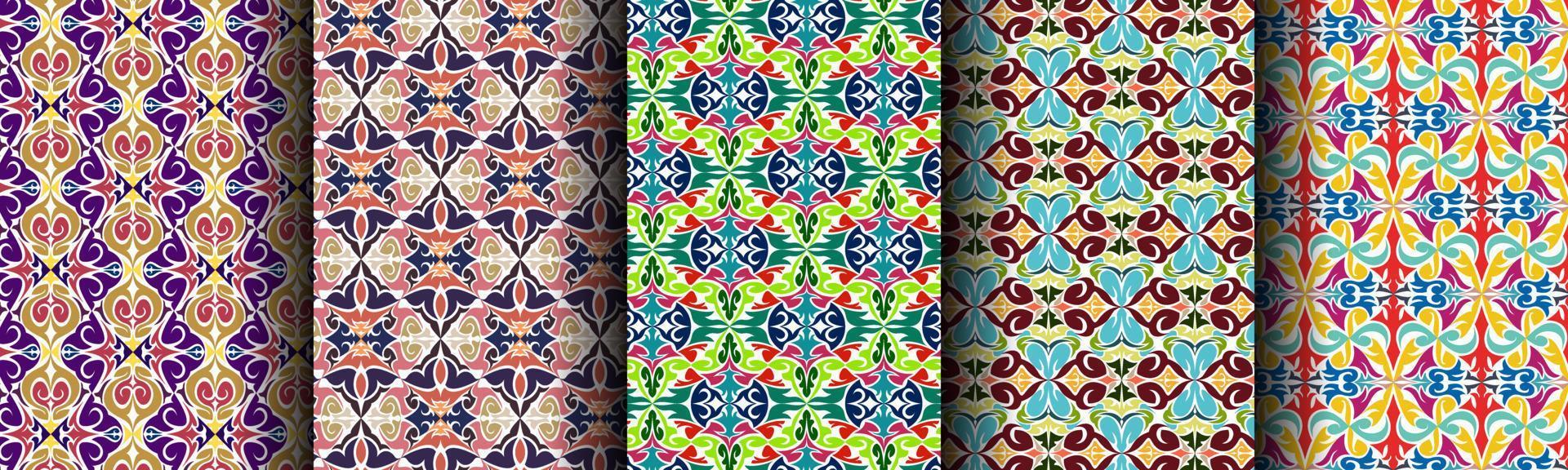 bundle abstract ethnic background dynamic pattern vector