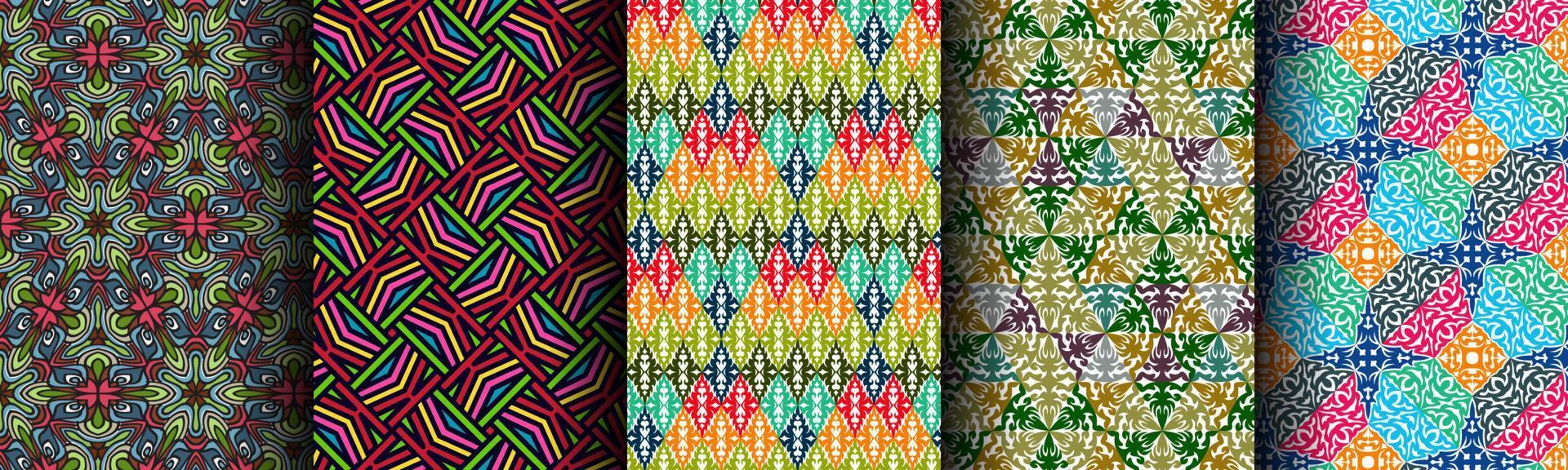 modern ethnic abstract background pattern bundle vector