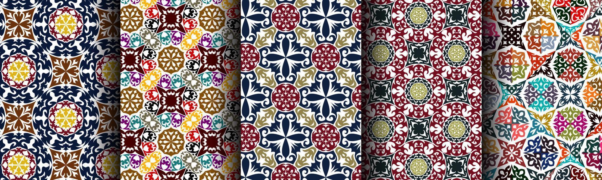 bundle abstract ethnic background dynamic pattern vector
