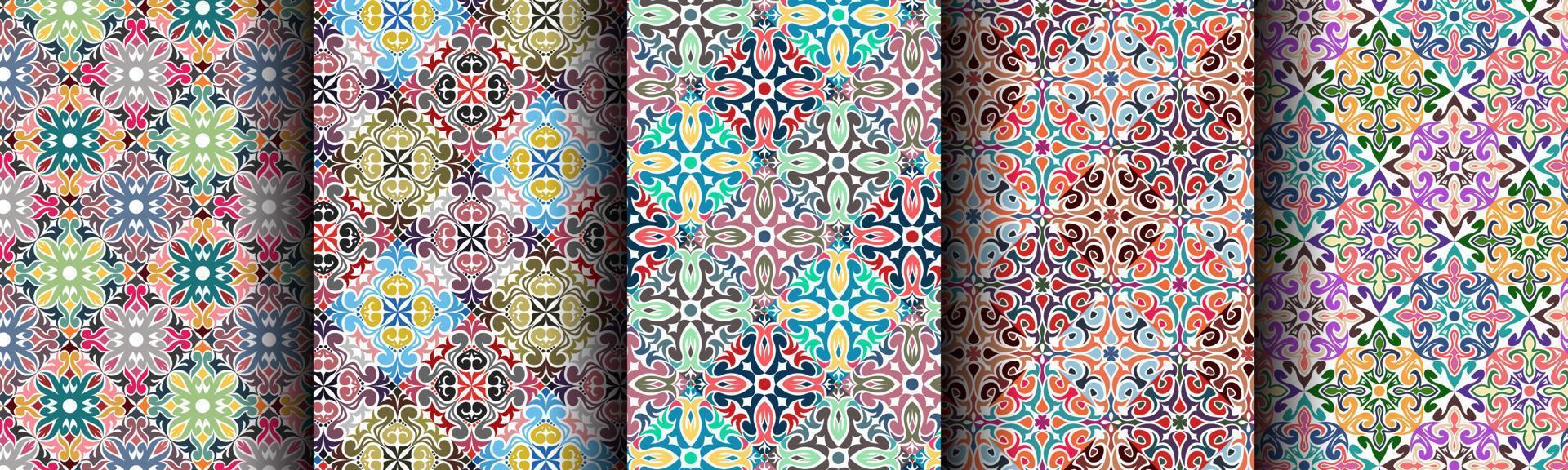 modern ethnic abstract background pattern bundle vector