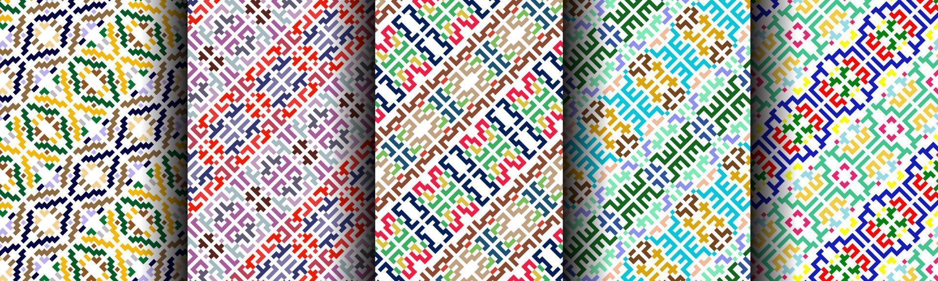 traditional modern abstract pattern ethnic bundle vector