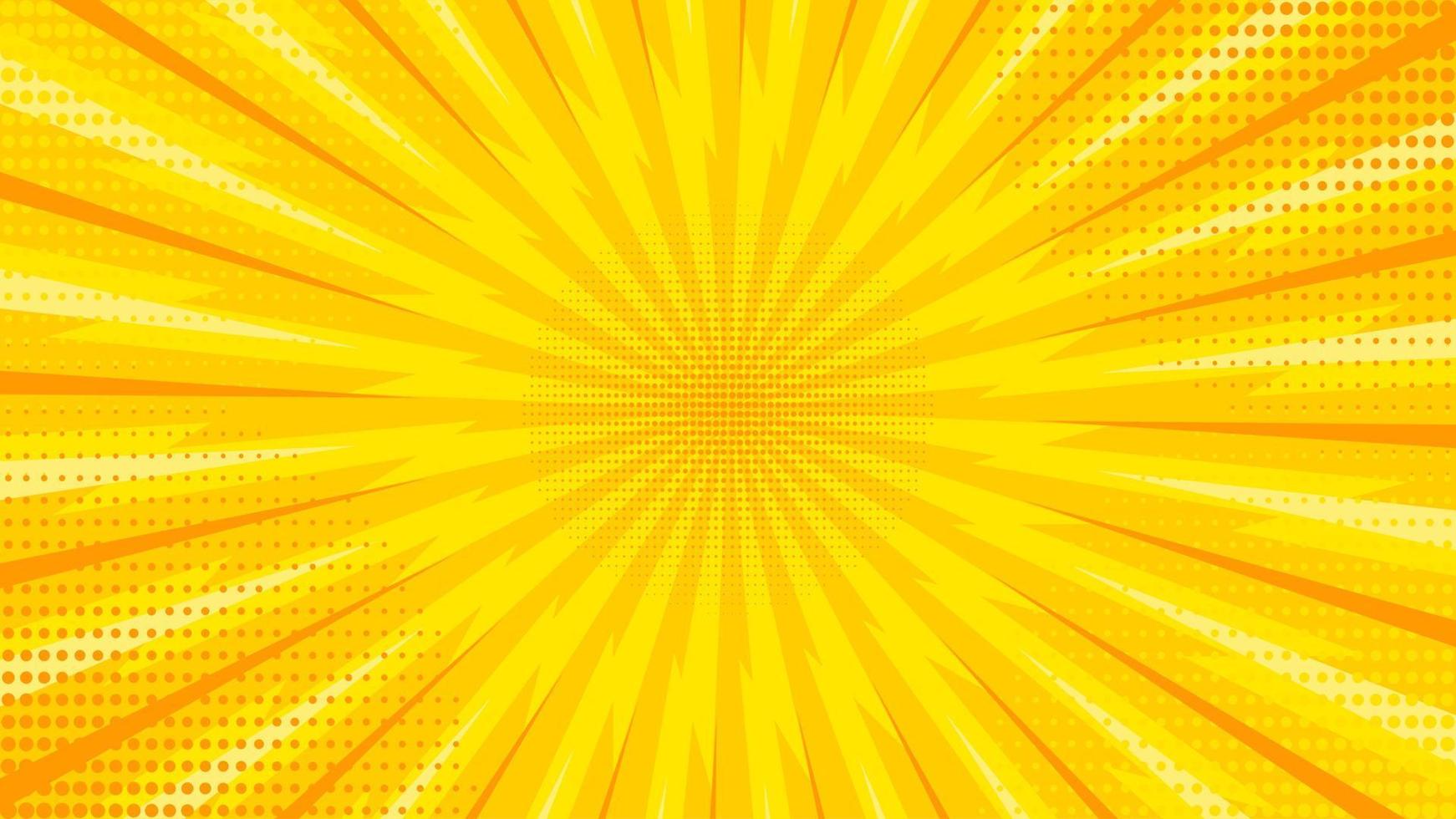 Yellow and orange flash background  vintage pop art superhero background for comics.eps vector